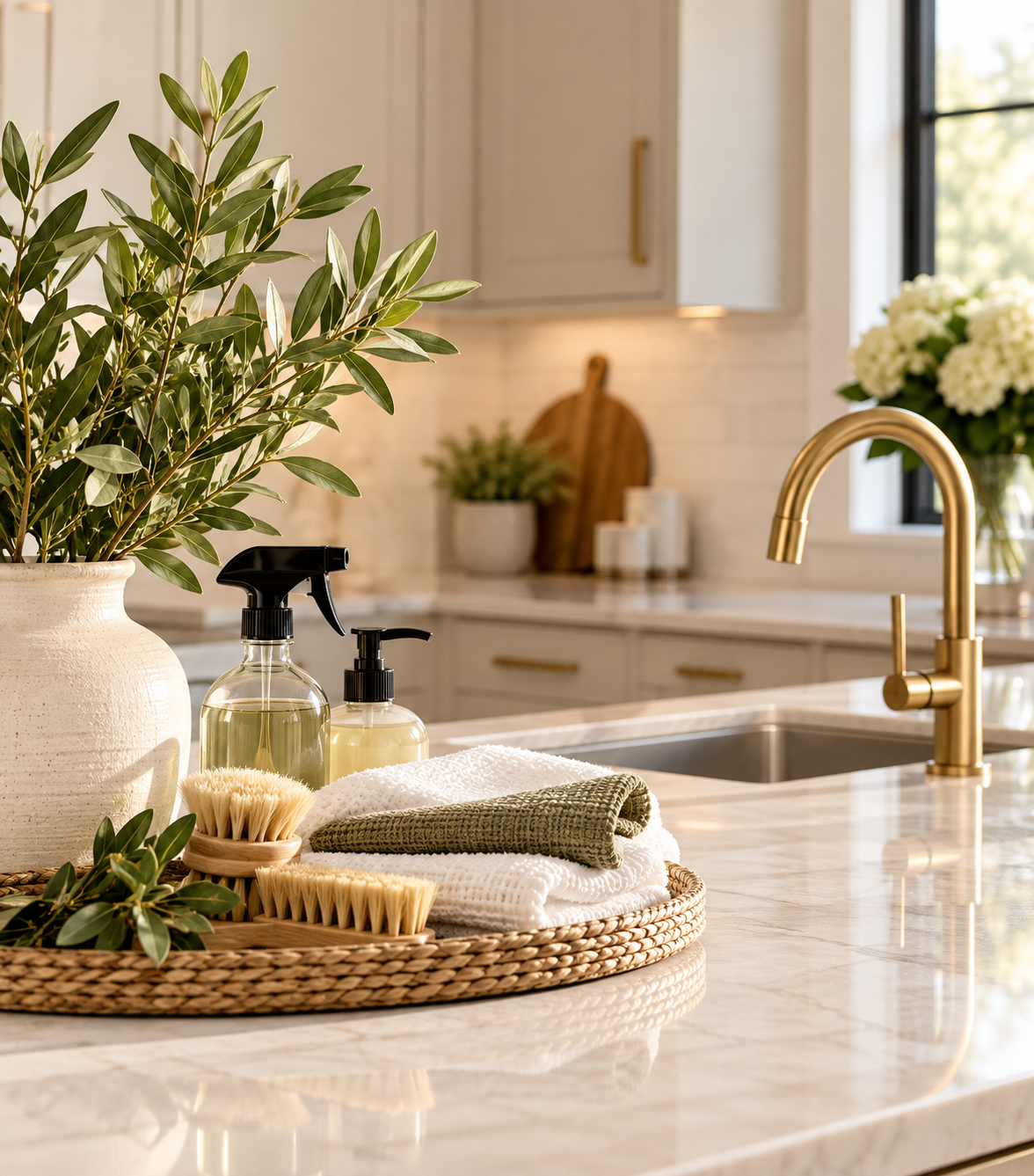 Bright, freshly cleaned home interior
